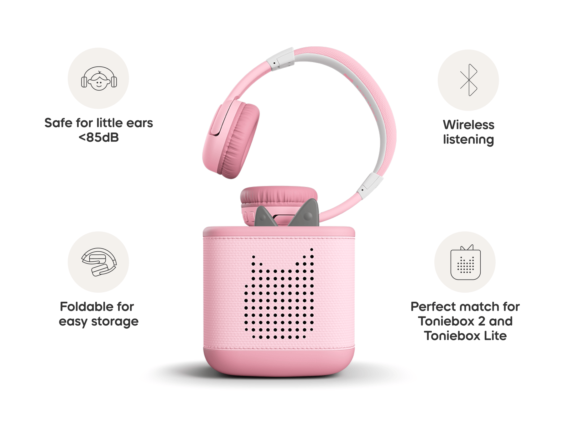 Bluetooth Headphones: Cloud Pink - Image 4