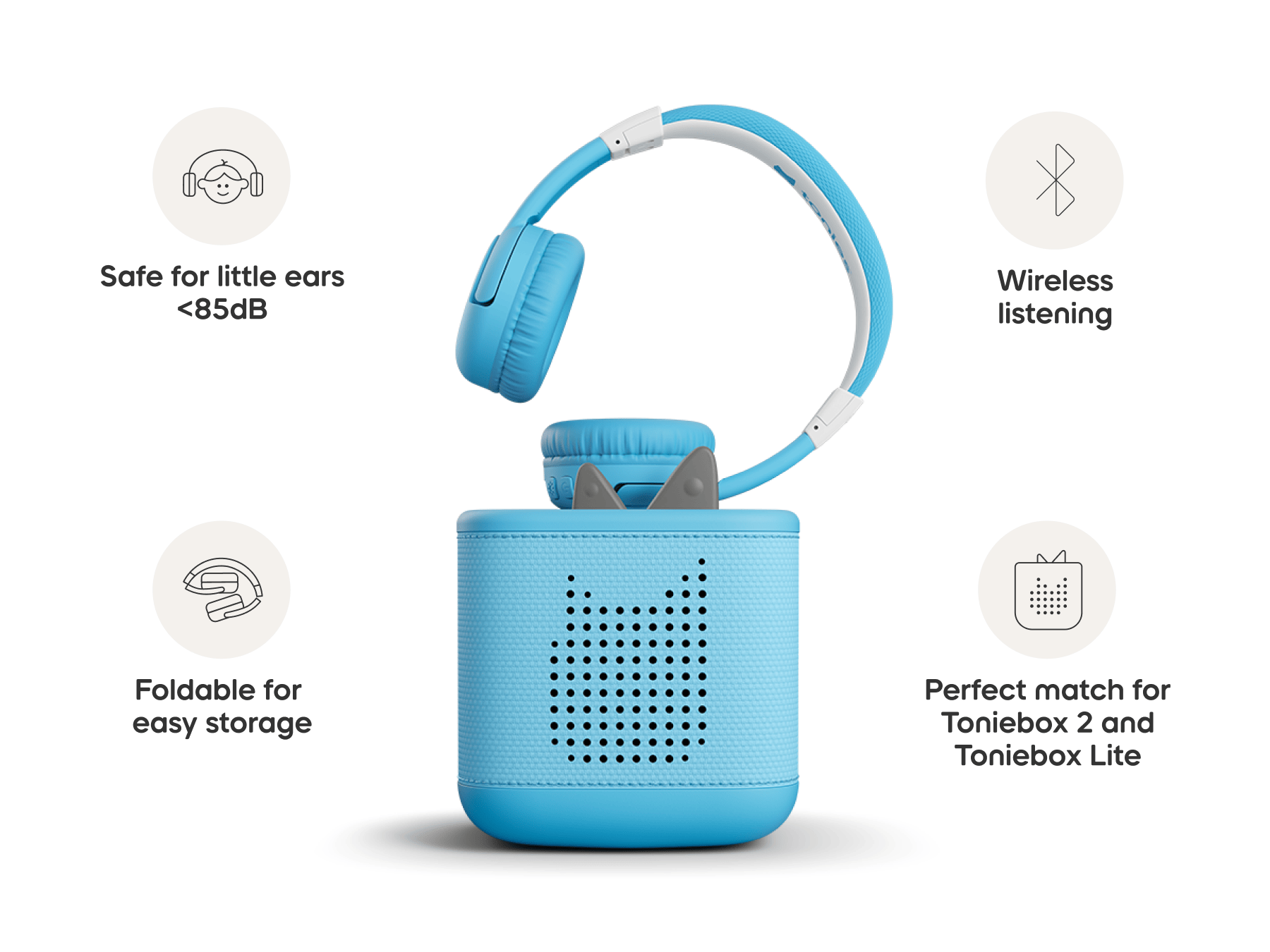 Bluetooth Headphones: Sky Blue - Image 4
