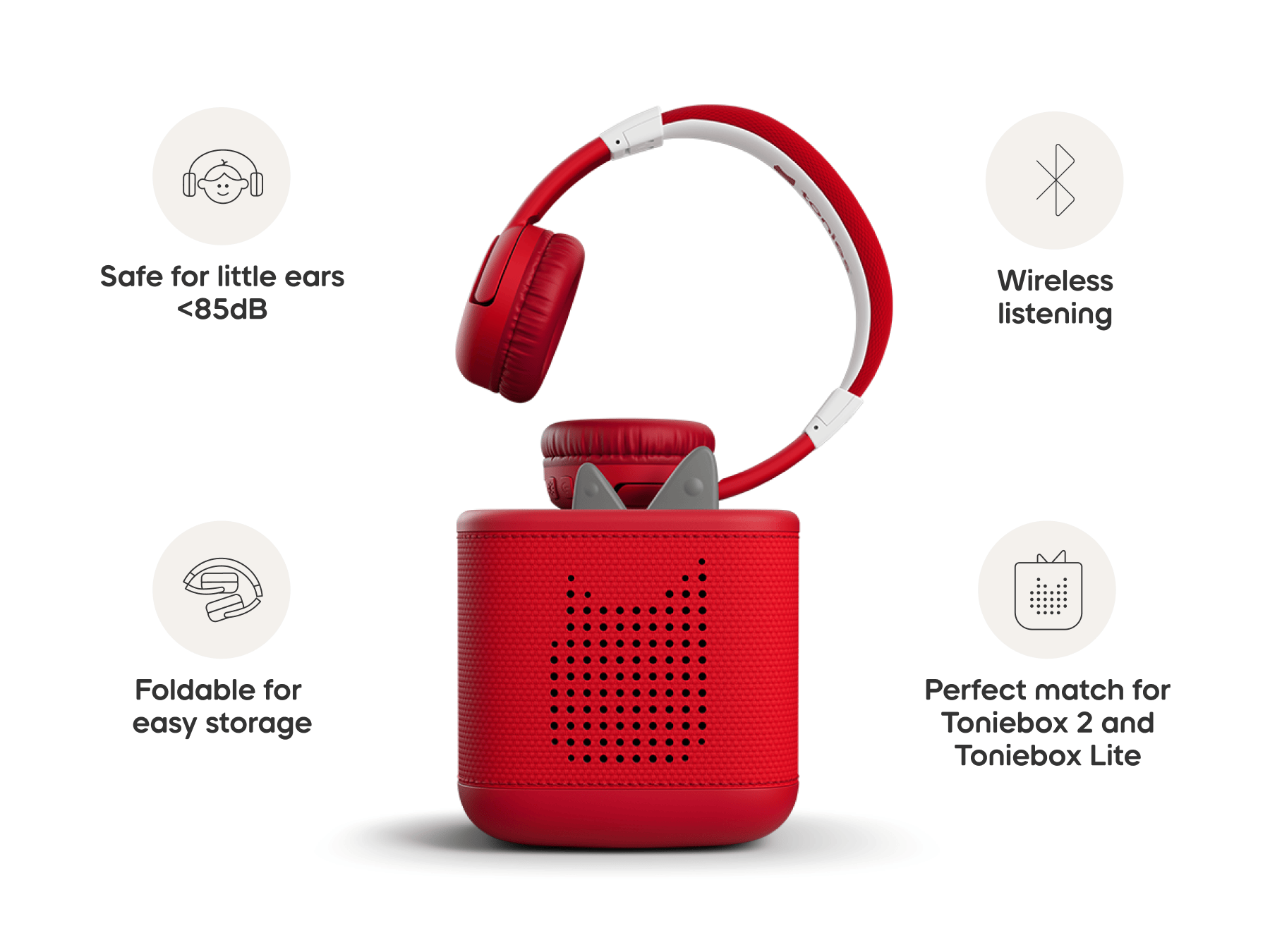 Bluetooth Headphones: Sunset Red - Image 4