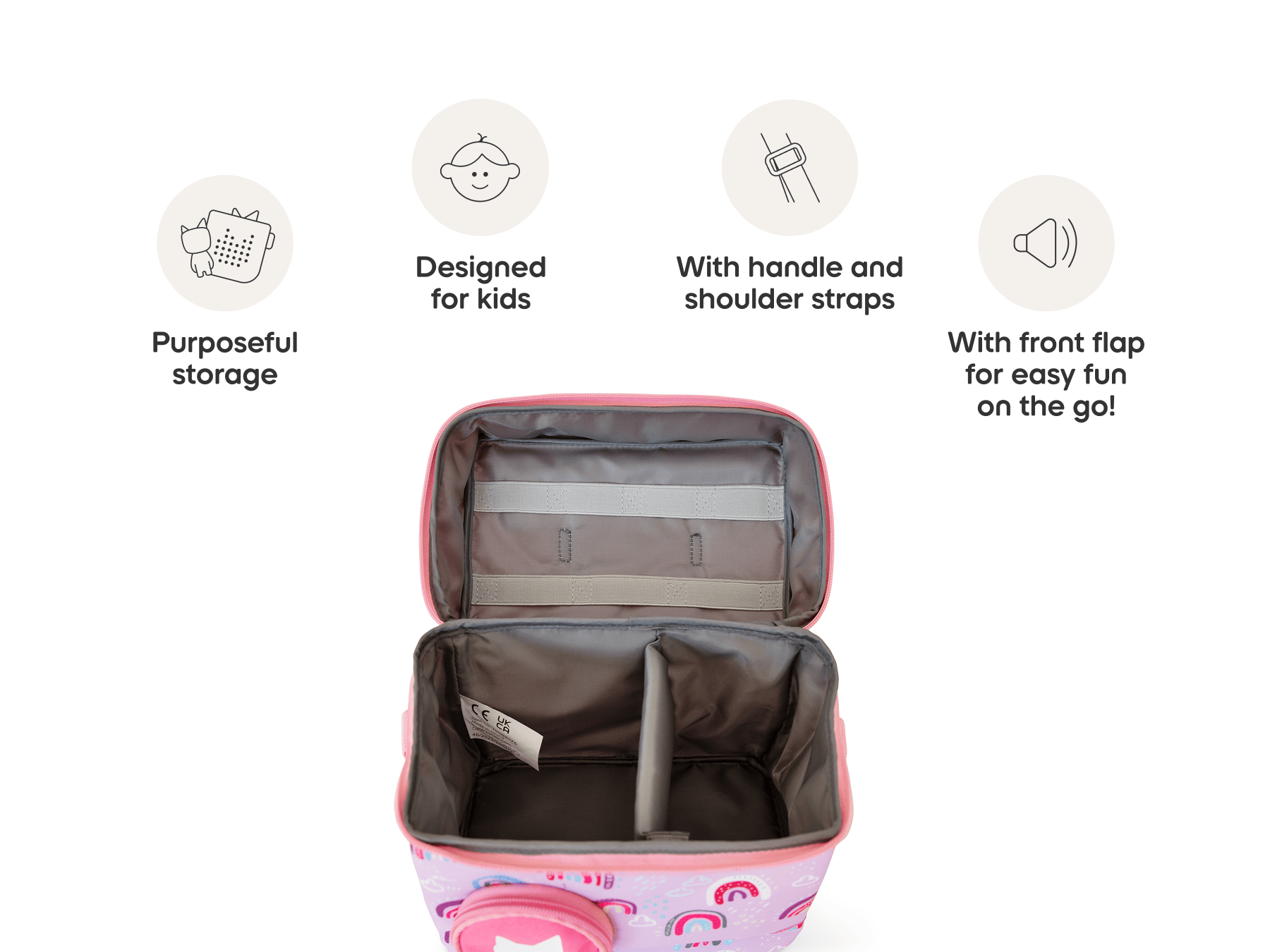Listen & Go Bag for Toniebox - Pink Over The Rainbow - Image 4